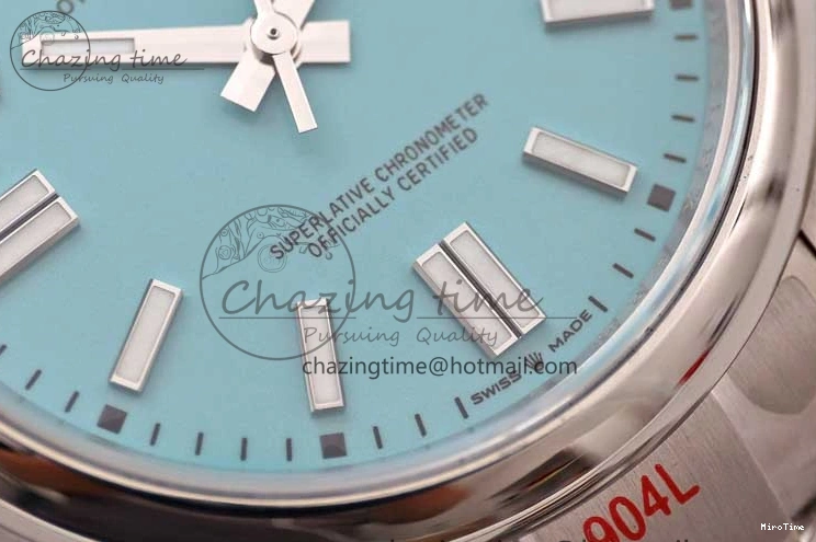 MiroTime 1219 Sleek Oyster Perpetual 41mm 124300 EWF 1:1 Best Edition 904L Steel Tiffany Blue Dial on SS Bracelet A 2191